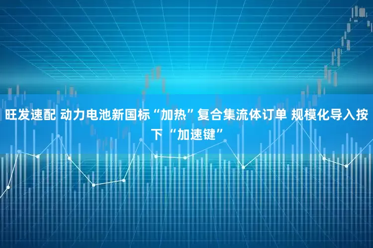 旺发速配 动力电池新国标“加热”复合集流体订单 规模化导入按下 “加速键”