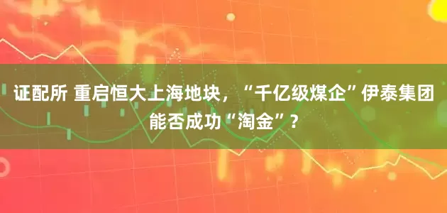 证配所 重启恒大上海地块，“千亿级煤企”伊泰集团能否成功“淘金”？